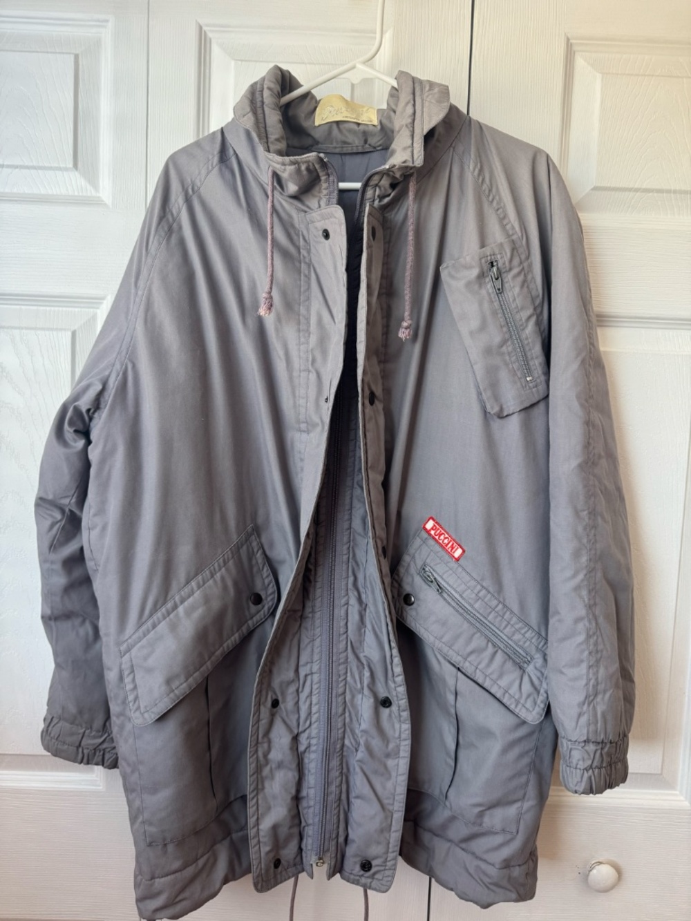 Vintage Puccini Grey Heavy Utility Parka Jacket | Size Medium